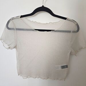 Womens sparkly crop top medium
